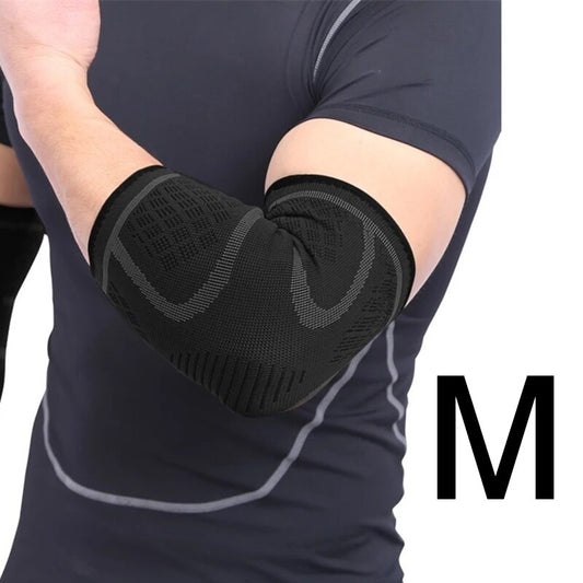 1 Piece Elbow Support Elastic Gym Fitness Nylon Protective Pad Absorb Sweat Sports Safety Basketball Game Arm Sleeve Elbow Brace