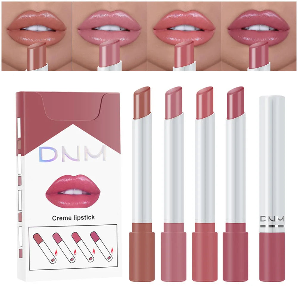 1/4Pcs Makeup Lipstick Korean Cosmetics Sexy Lipstick Set Lip Tint Lip Gloss Waterproof Maquillaje Matte Long Lasting Make Up