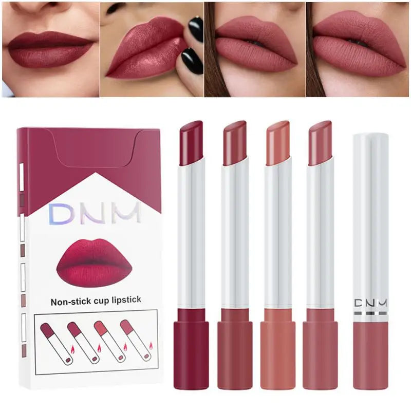 1/4Pcs Makeup Lipstick Korean Cosmetics Sexy Lipstick Set Lip Tint Lip Gloss Waterproof Maquillaje Matte Long Lasting Make Up