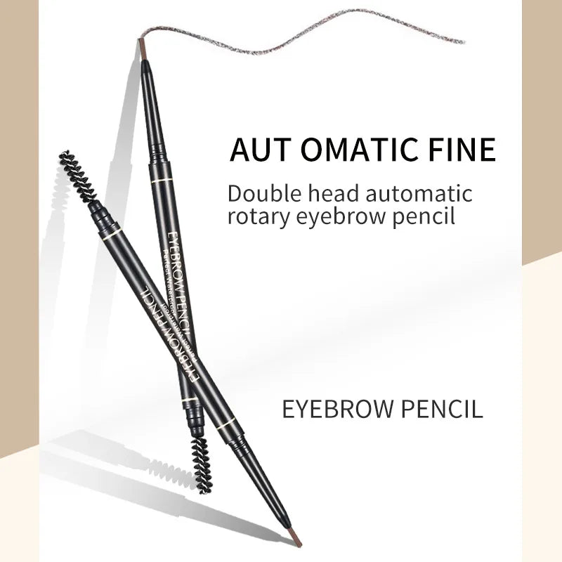 1.5mm fine eyebrow pencil with double head automatic rotation, one line eyebrow pencil waterproof and makeup free makeup pen