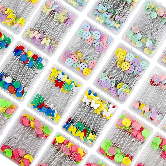 100/50Pcs Dressmaking Pins Sewing Embroidery Patchwork Tools Positioning  Needle Fixed Metal Button Pins DIY Sewing Accessories