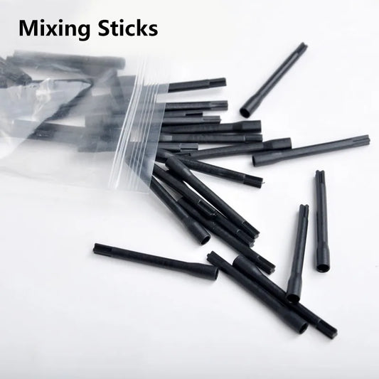 100pcs For Tattoo Ink Pigment Mixer Tattoo Mix Sticks Tattoo Pigment Ink Mixer Plastic Mixing Sticks Microblading Pigment Sticks