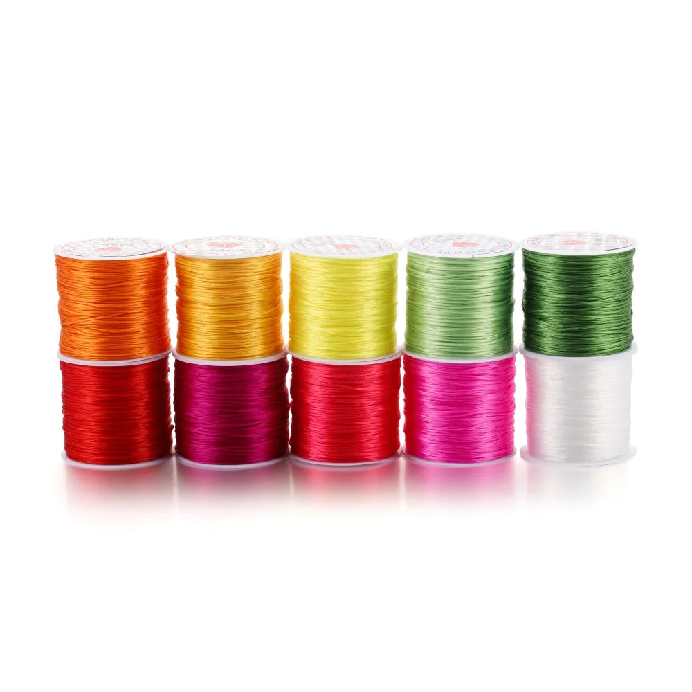 10Meters 0.7mm Elastic Thread Round Crystal Line Nylon Rubber Stretchy Cord Elastic Rope for Jewelry Making Beading Bracelet