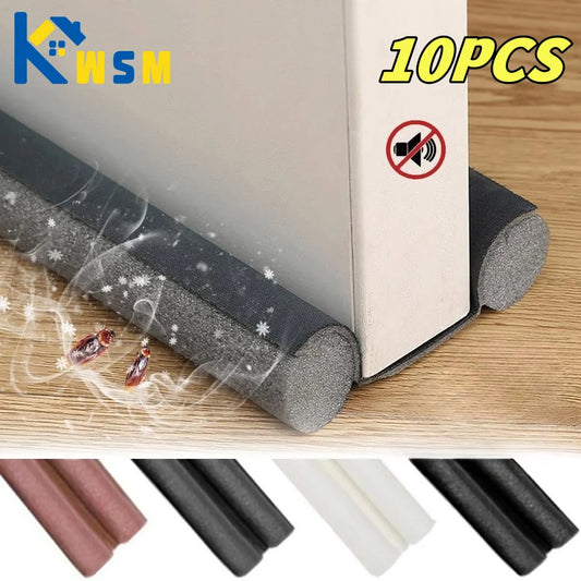 10PCAdjustable Door Bottom Seal Strip Weather Strip Under Door Draft Stopper Thicker Anti-Cold Gap Blocker Sealing Weather Strip