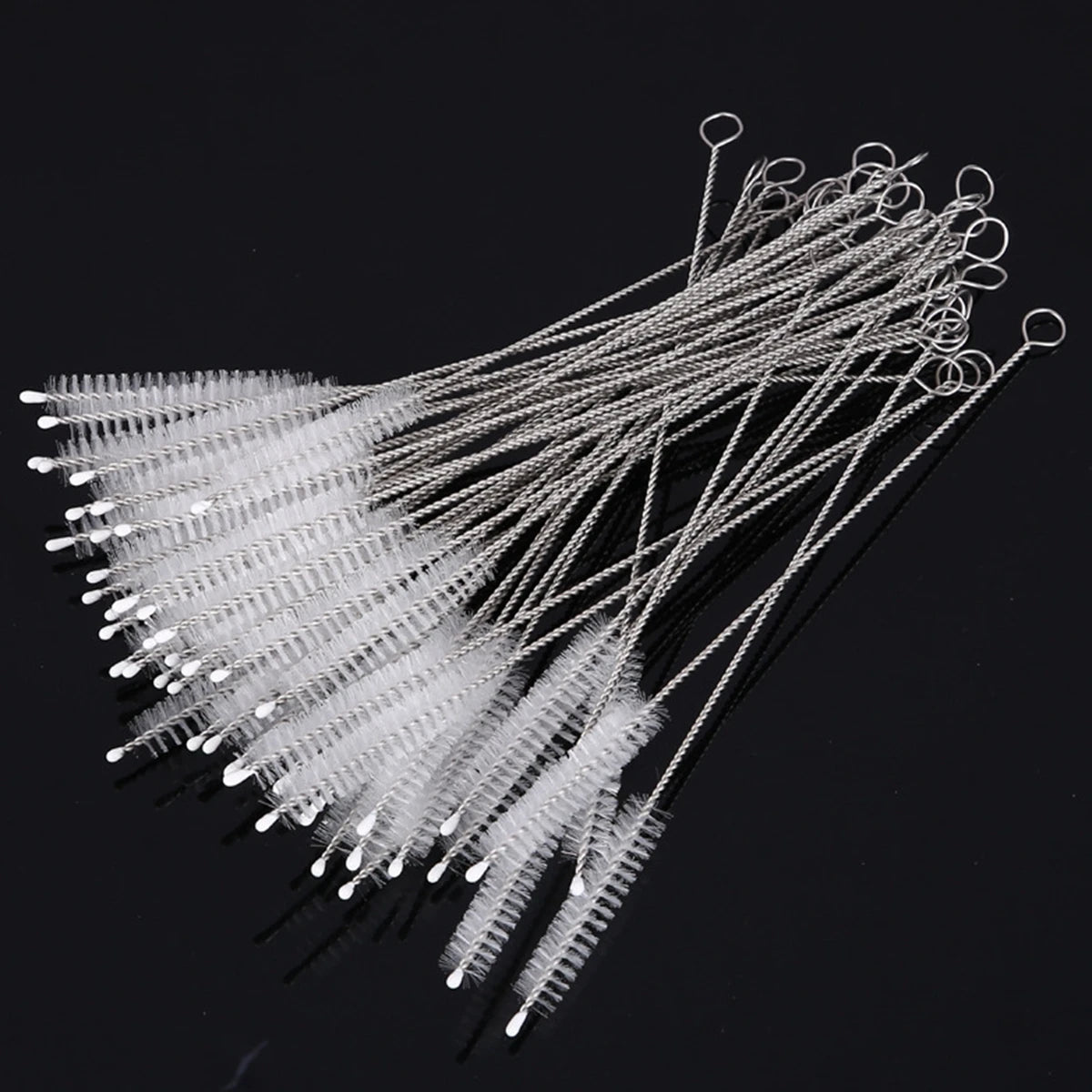 10Pcs Drinking Straw Cleaning Brush Kit Straw Tube Pipe Cleaner Nylon Stainless Steel Long Handle Cleaning Brushes for Straws