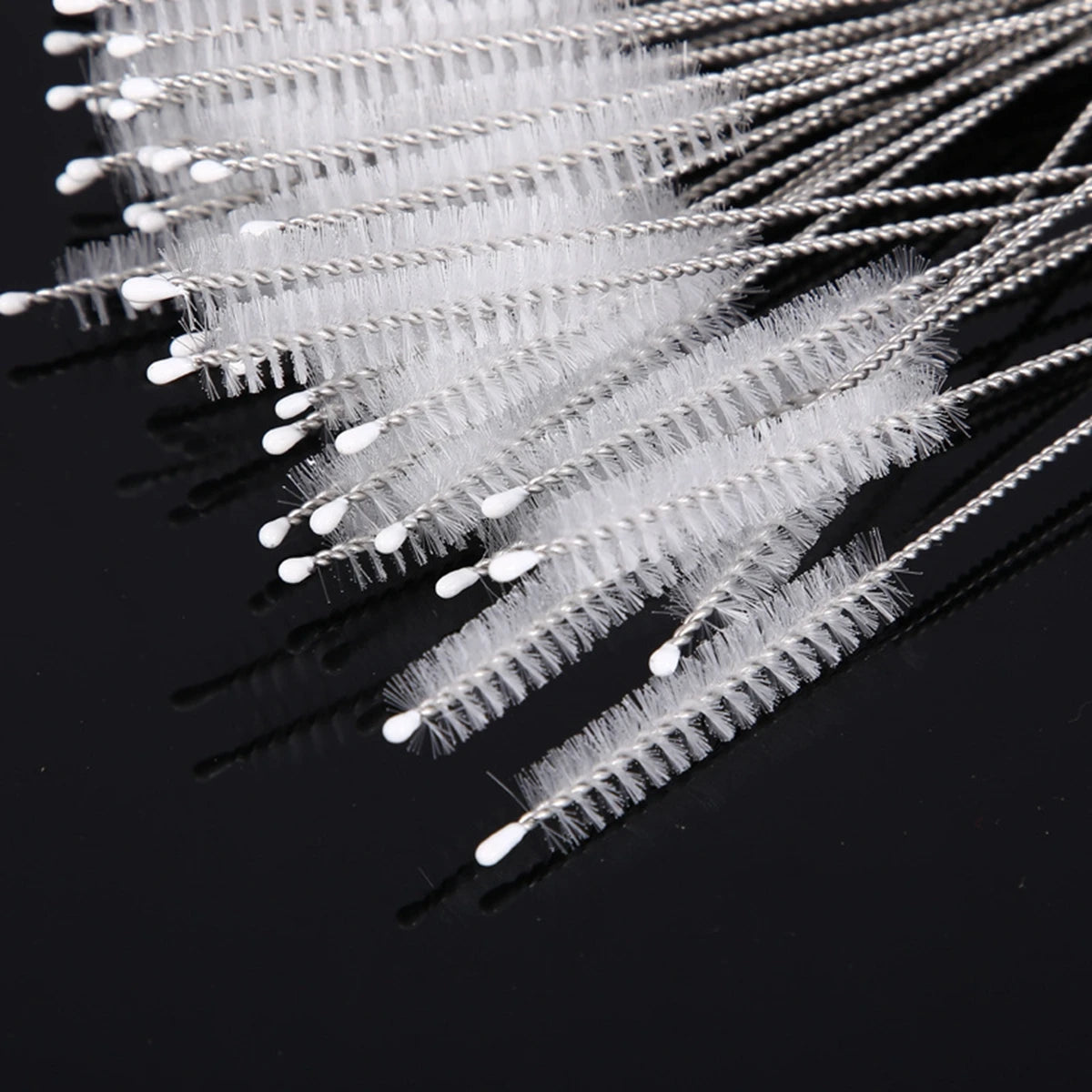 10Pcs Drinking Straw Cleaning Brush Kit Straw Tube Pipe Cleaner Nylon Stainless Steel Long Handle Cleaning Brushes for Straws