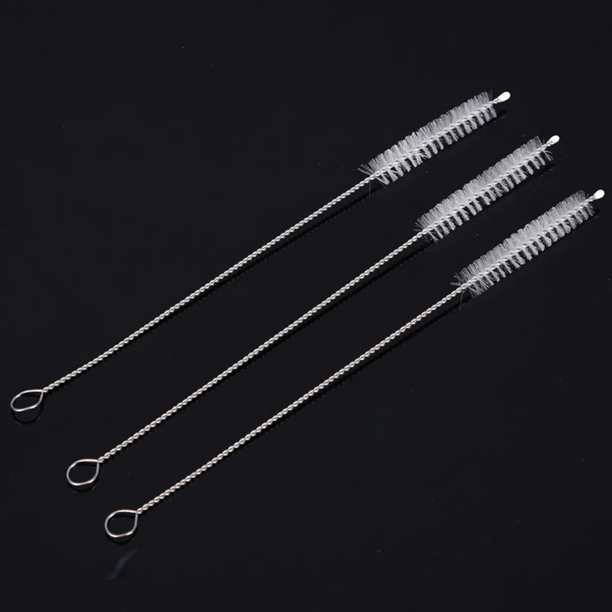 10Pcs Drinking Straw Cleaning Brush Kit Straw Tube Pipe Cleaner Nylon Stainless Steel Long Handle Cleaning Brushes for Straws