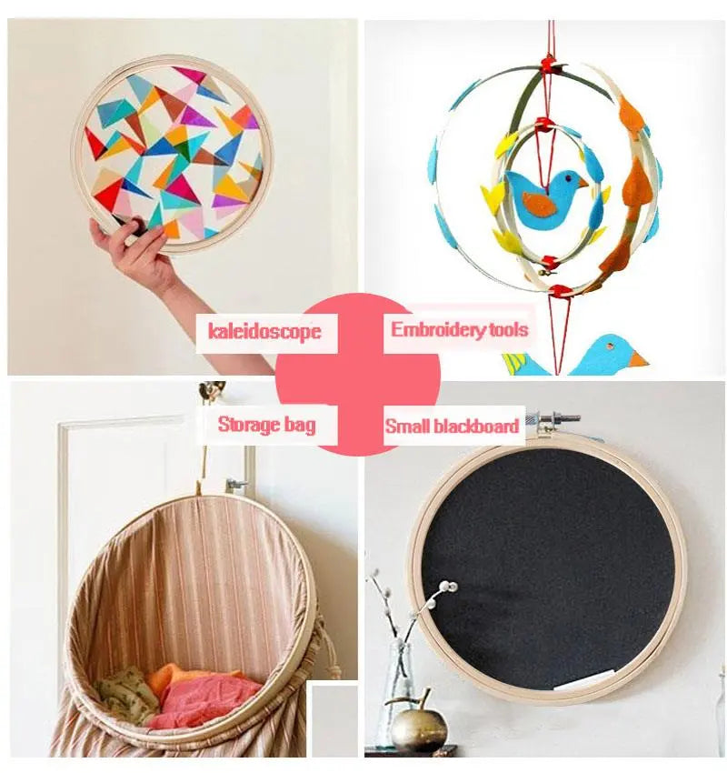 10pcs/Set 10-30cm Wooden Embroidery Hoops Frame Set Bamboo Embroidery Hoop Rings For DIY Cross Stitch Needle Craft Tool