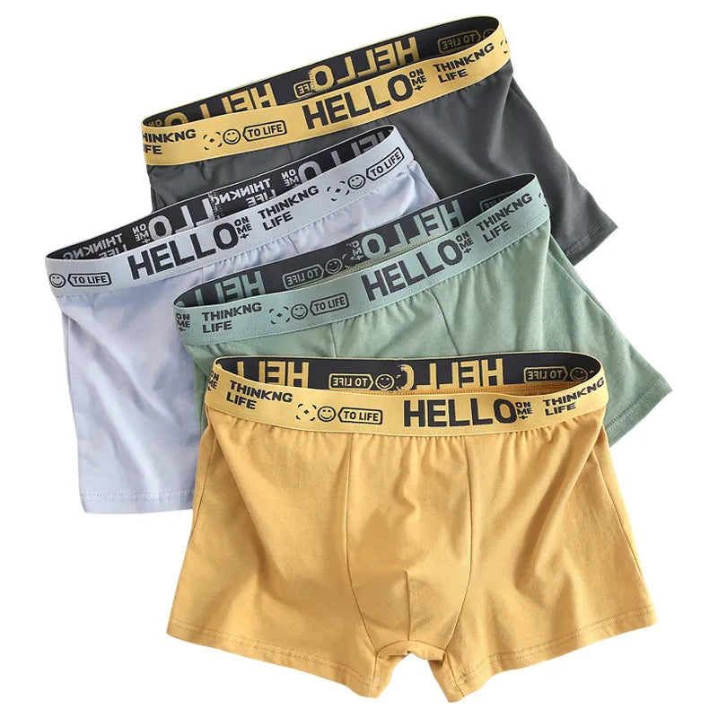 12 pieces Mens Underwear Men Cotton Underpants Male Pure Men Panties Shorts Breathable Boxer Shorts Comfortable soft Plus size