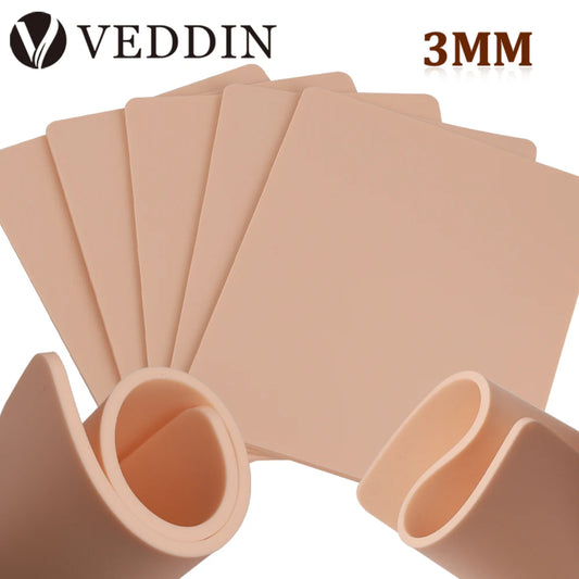 15/10/8/5/1pcs Tattoo Practice Skin 3MM Silicone Fake Skin Double-Sided for Permanent Makeup Training Supply Tattoo Accessory