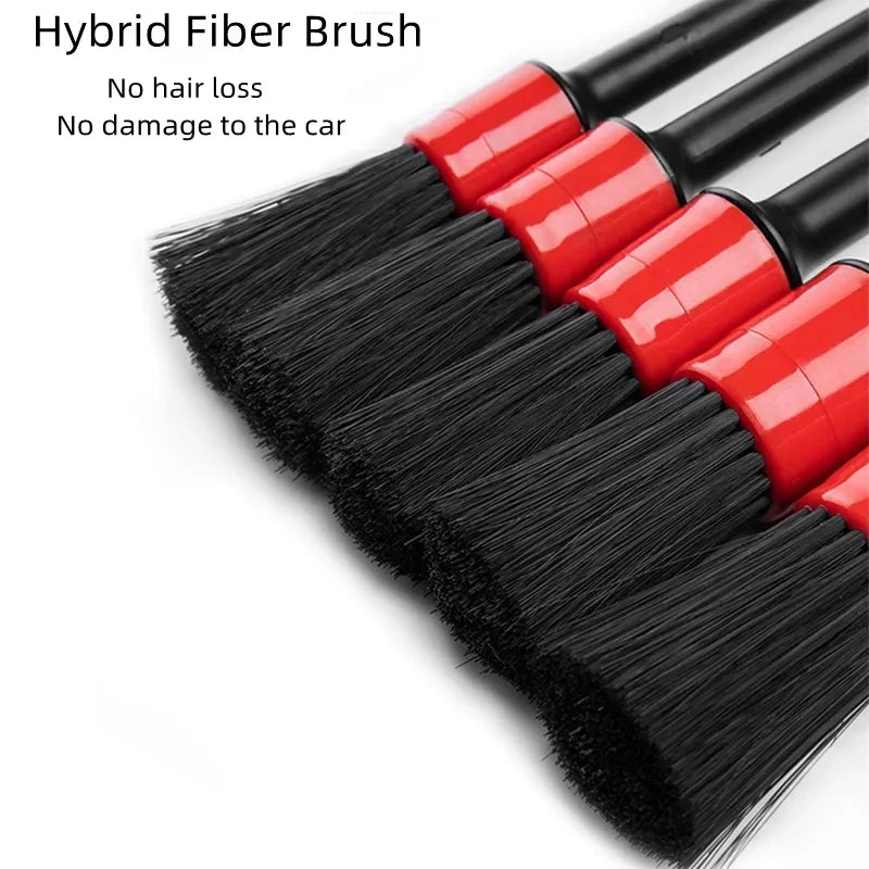 1pcs/5pcs Detailing Brush Set Car Brushes Car Detailing Brush For Auto Cleaning Dashboard Air Outlet Wheel Wash Maintenance Tool