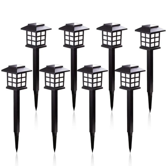 2/6/8pcs Led Solar Pathway Lights Waterproof Outdoor Solar Lamp for Garden/Landscape/Yard/Patio/Driveway/Walkway Lighting