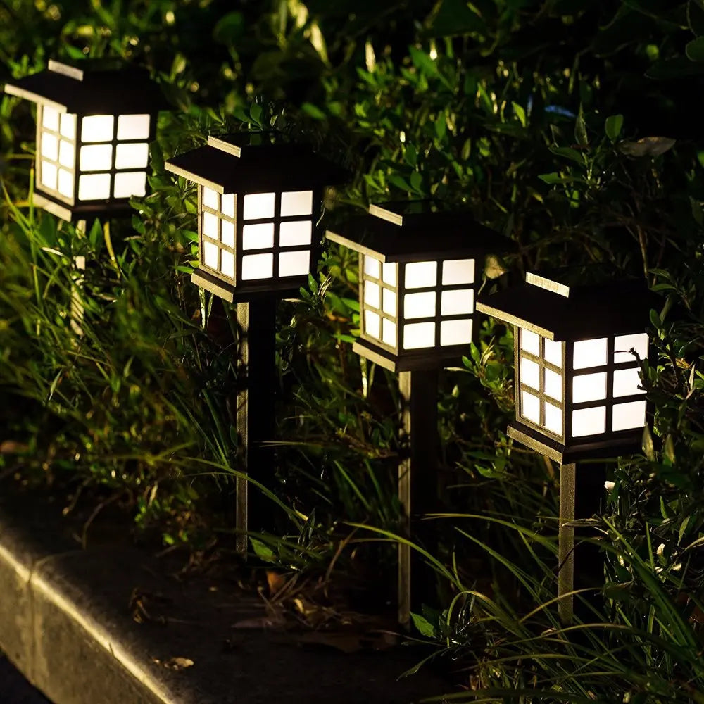 2/6/8pcs Led Solar Pathway Lights Waterproof Outdoor Solar Lamp for Garden/Landscape/Yard/Patio/Driveway/Walkway Lighting