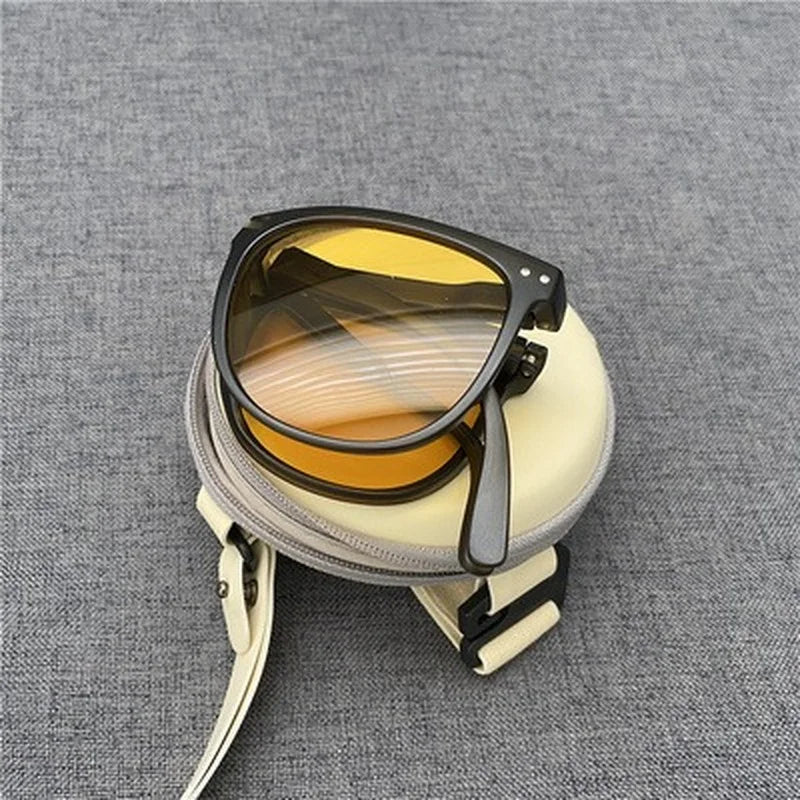 2022 New Women's Fashion Folding Sunglasses Women's Brand Designer Glasses Oval Glasses Lady Retro Sunglasses UV400 Protect