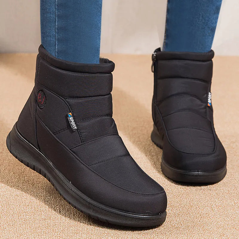 2023 New Women Boots Waterproof Snow Boots For Winter Shoes Women Zipper Ankle Boots Winter Botas Femininas Keep Warm Botines