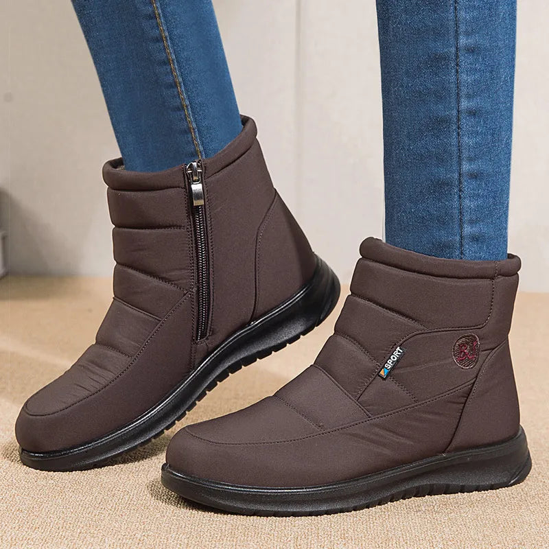 2023 New Women Boots Waterproof Snow Boots For Winter Shoes Women Zipper Ankle Boots Winter Botas Femininas Keep Warm Botines