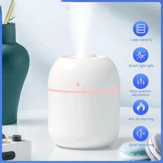 220ML Air Humidifier Ultrasonic Mini Car Aroma Diffuser Portable USB Essential Oils Purifiers LED Lamp Home Fragrance Products