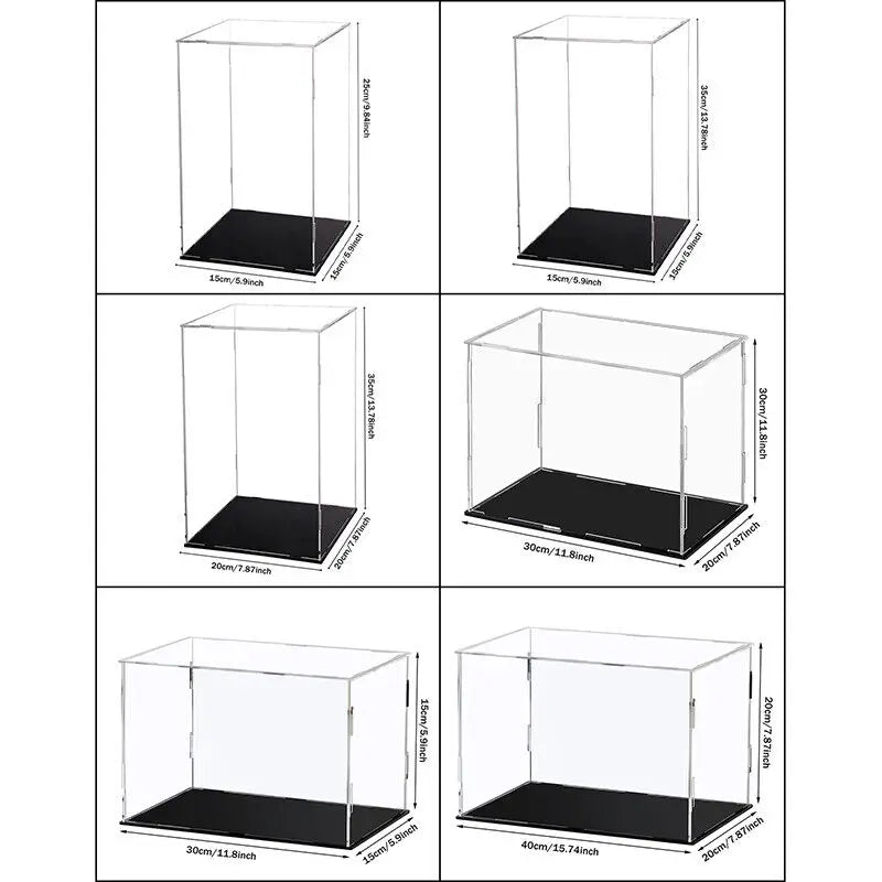 222 Size Acrylic Display Case for Collectibles Assemble Clear Acrylic Box Protection Showcase for Action Figures Organizing Toys