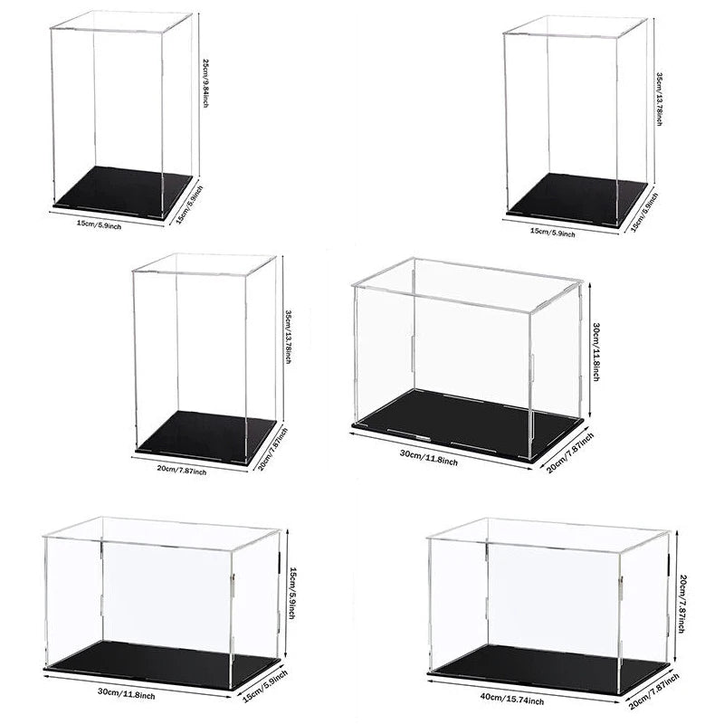 222 Size Acrylic Display Case for Collectibles Assemble Clear Acrylic Box Protection Showcase for Action Figures Organizing Toys