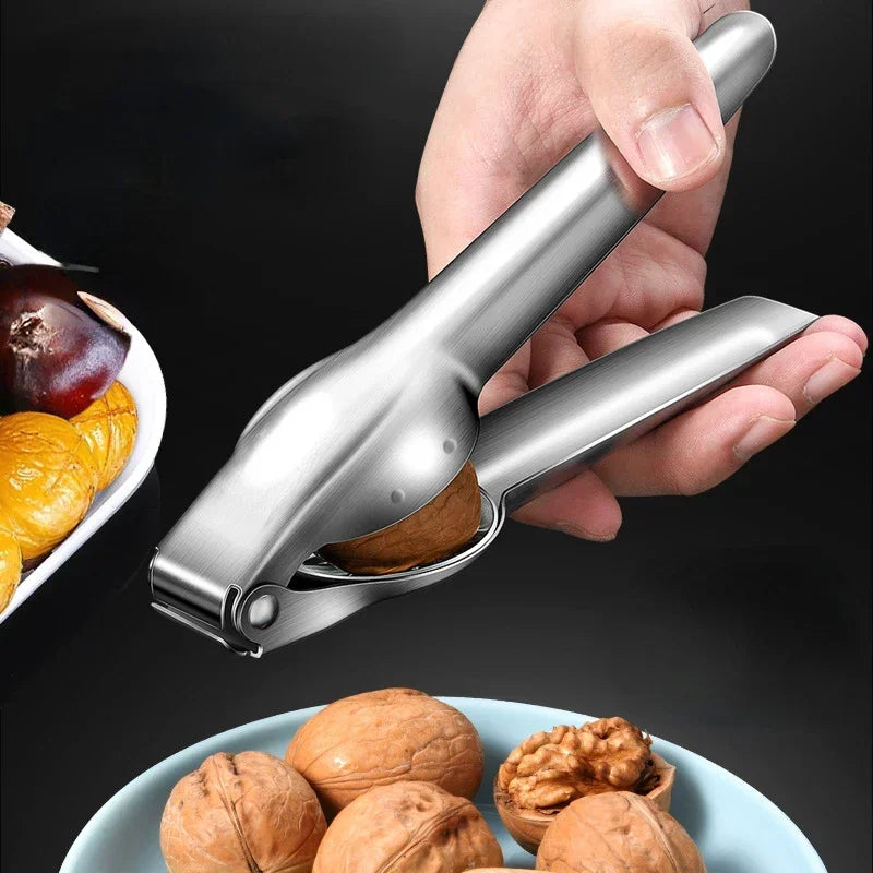 2In1 Chestnut Opener Machine Stainless Steel Quick Clip Walnut Pliers Chestnut Sheath Cutter Nut Cracker Sheller Kitchen Tool