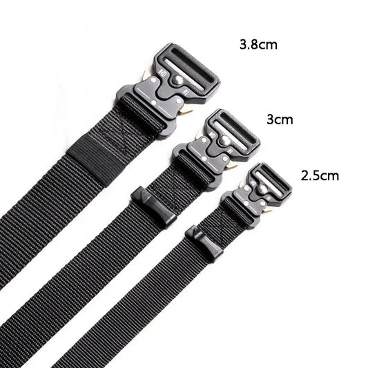 3.8cm 3cm 2.5cm Canvas Tactical Belt for Male and Female Trend Fashion Hip Hop Punk Y2k Girdle Outdoor Sports Youth Waistband