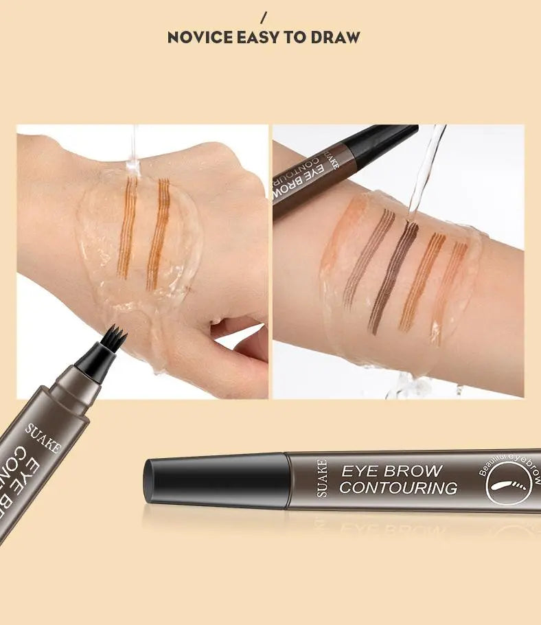 4 Point Eyebrow Pencil Maquillajes Para Mujer Waterproof Liquid Eyebrow Pen Makeup Long Lasting Cosmetic Microblade Brow Pencil