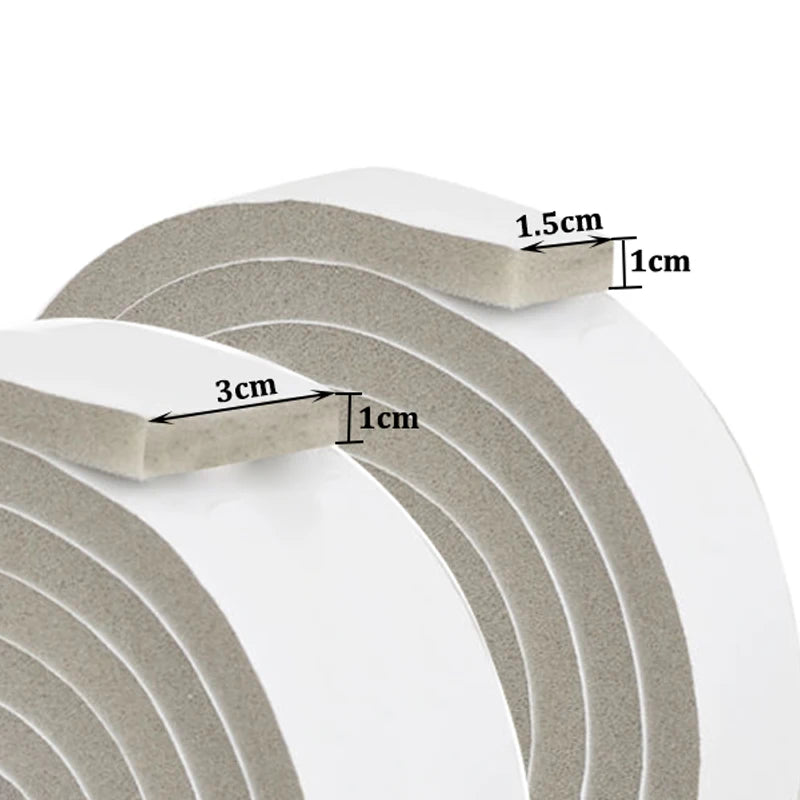 4m Foam Window Sealing Strips Windproof Sound-Proof Door Weather Stripping Dustproof Self-adhesive Tape Door Seam Sealing Strip