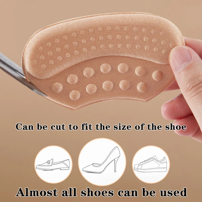 4pcs Shoe Pads for High Heels Pain Relief Anti-wear Cushion Heel Protectors Shoes Sticker Foot Care Liner Grip Insole Insert Pad