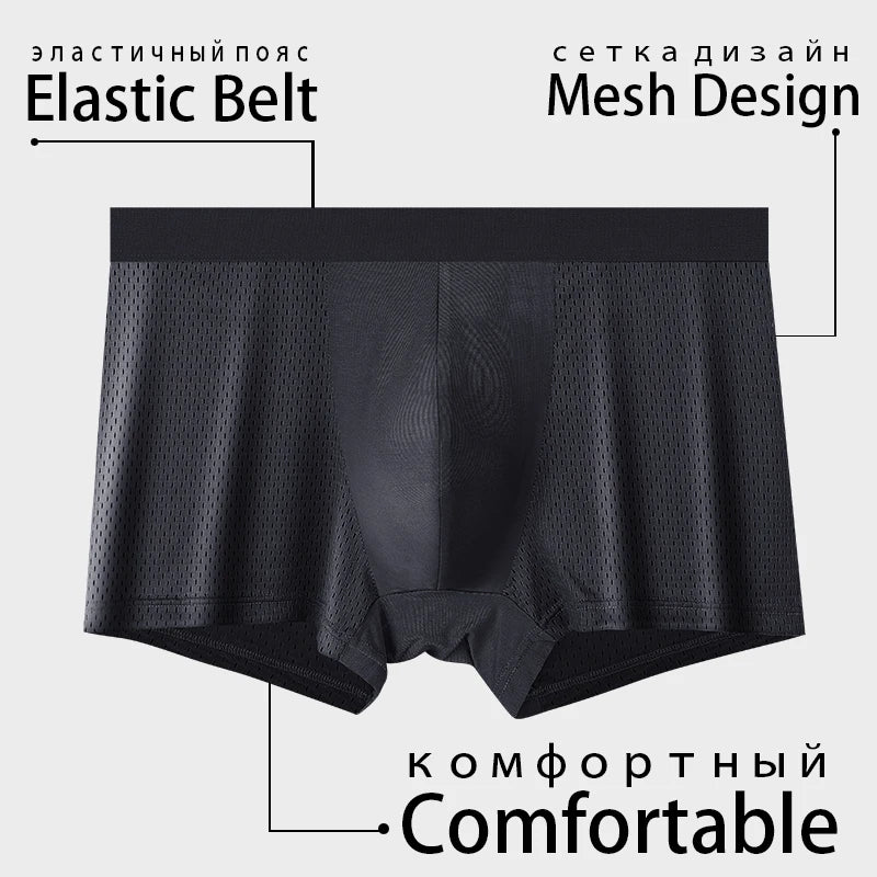 4pcs/lot Bamboo Fiber Men's Boxer Pantie Underpant plus size XXXXL large size shorts breathable underwear 5XL 6XL 7XL 8XL