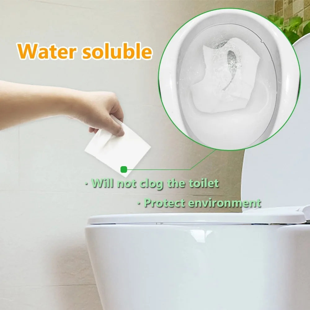 50/30/10PCS Disposable Toilet Seat Cover Portable Travel Camping Hotel Bathroom Degradable Waterproof Toilet Mat Accessories