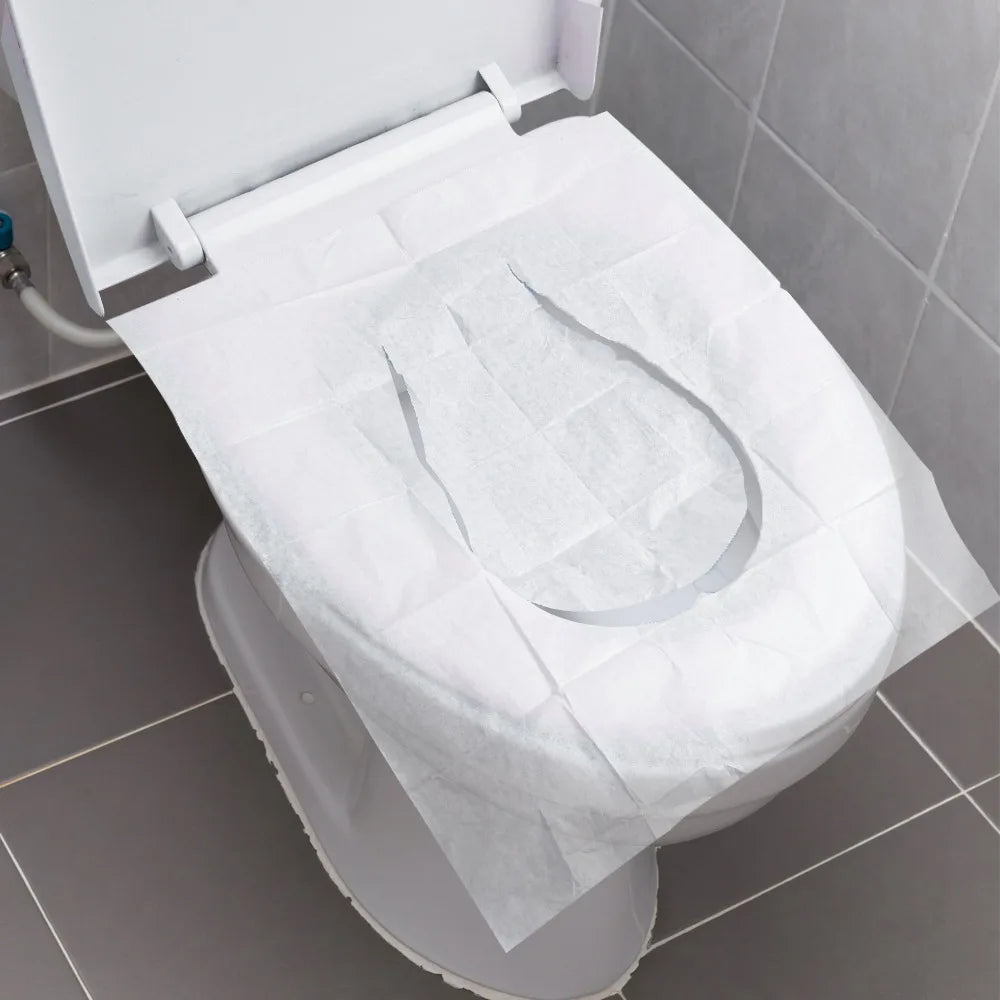 50/30/10PCS Disposable Toilet Seat Cover Portable Travel Camping Hotel Bathroom Degradable Waterproof Toilet Mat Accessories