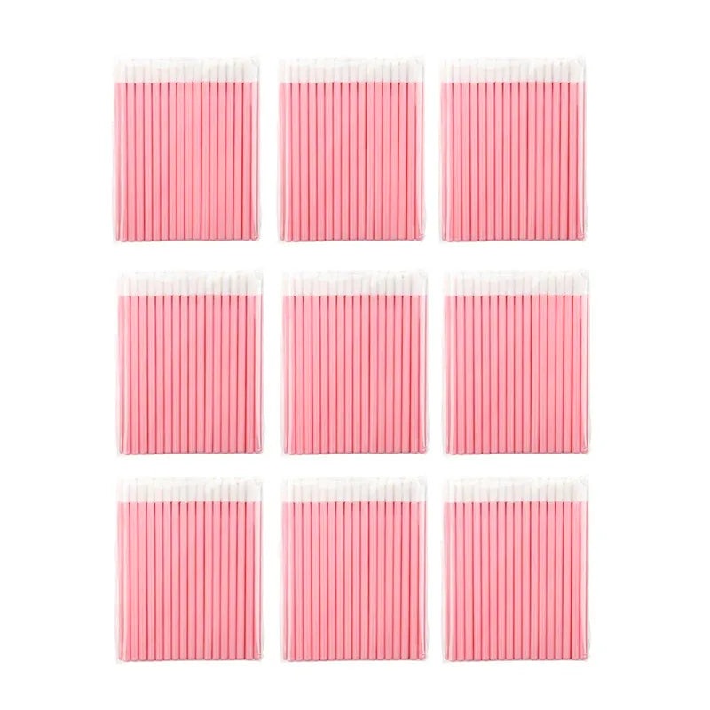 500-2000Pcs Pink Disposable Lip Brush Full Size Lipsticks Lipbrush Mascara Applicator Lipstick Wands Set Cosmetic Makeup Tool