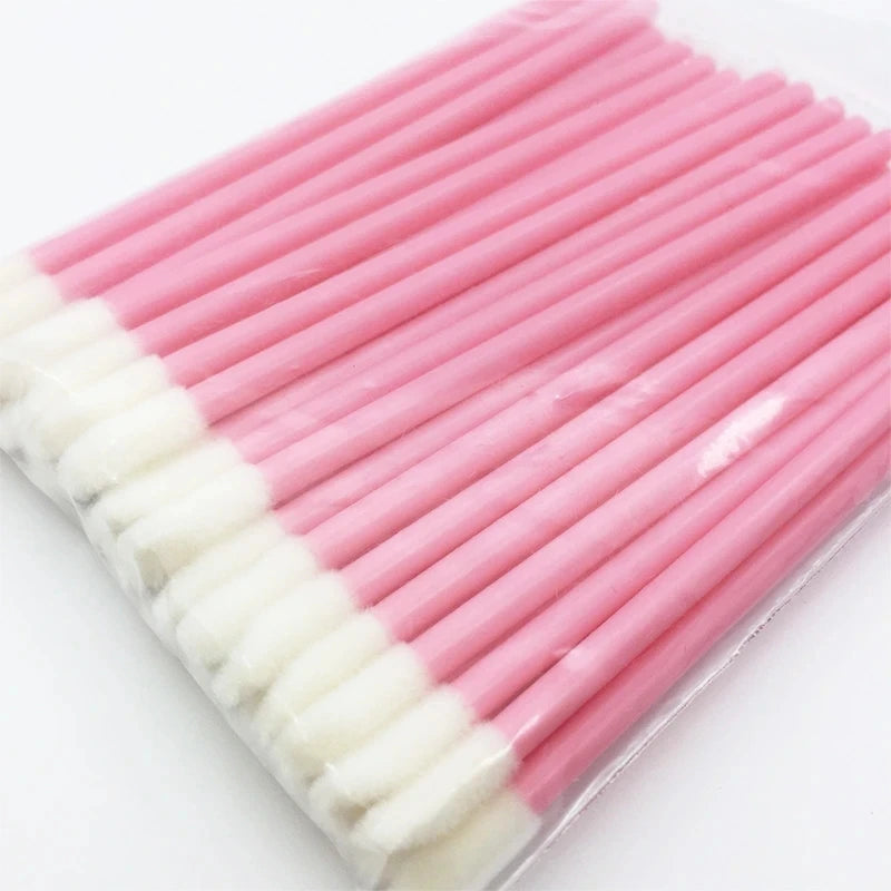 500-2000Pcs Pink Disposable Lip Brush Full Size Lipsticks Lipbrush Mascara Applicator Lipstick Wands Set Cosmetic Makeup Tool