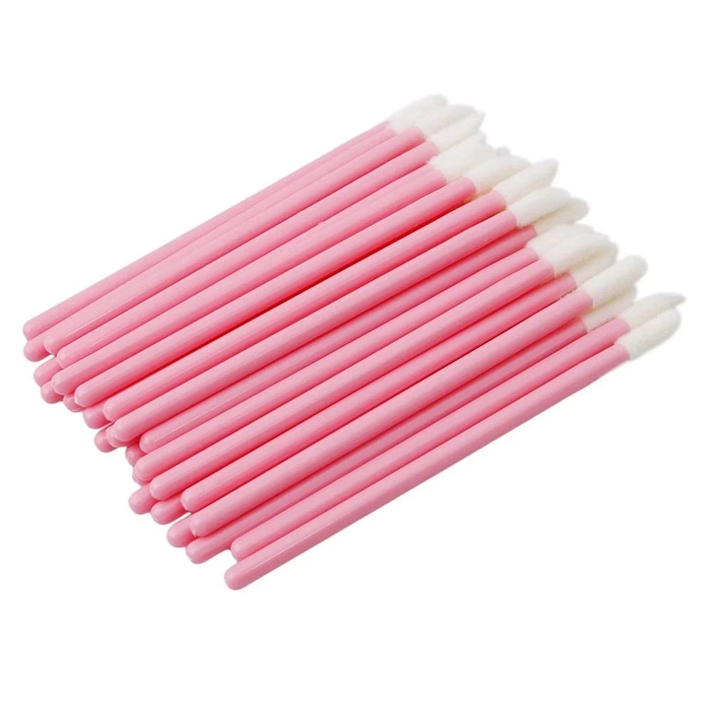 500-2000Pcs Pink Disposable Lip Brush Full Size Lipsticks Lipbrush Mascara Applicator Lipstick Wands Set Cosmetic Makeup Tool