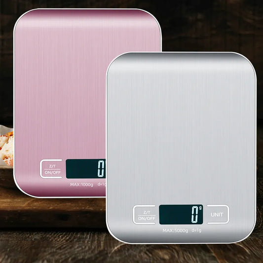 5kg/10kg Rechargeable Kitchen Scale LCD Display Stainless Steel Electronic Scales Home Jewelry Food Snacks Weighing Baking Tools