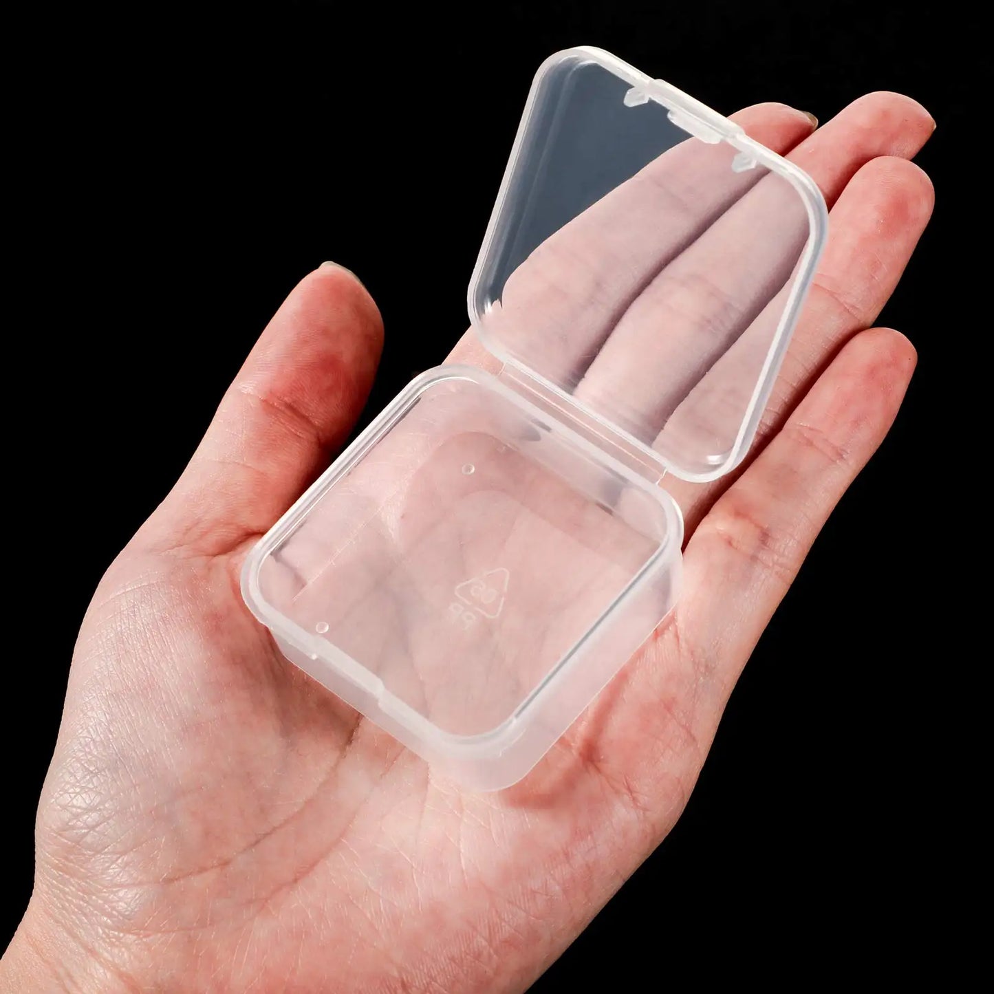 6/12pcs Square Plastic Storage Box Jewelry Container Transparent Square Box Case Organizer Packaging for Jewelry Beads Earrings