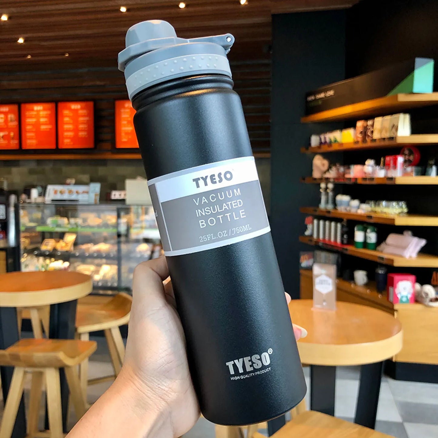 750ML Tyeso Thermos Bottle Stainless Steel Vacuum Flask Insulated Water Bottle Travel Cup For children Coffee Mug Termica