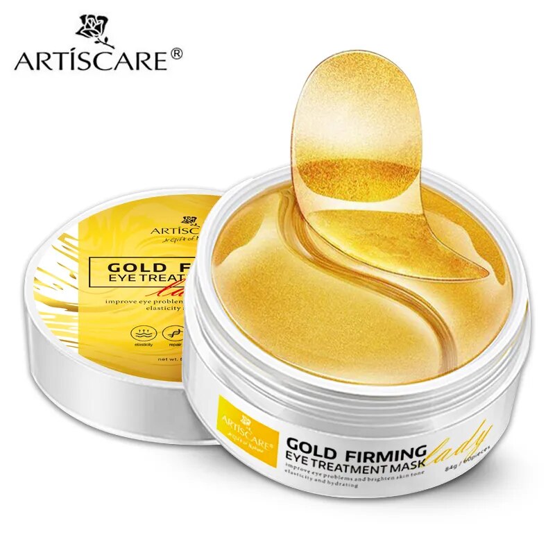 ARTISCARE Eye patches Hyaluron Acid & Gold & Seaweed & Black Pearl Anti Wrinkle Dark Circles Crystal Collagen Gel Eye Masks