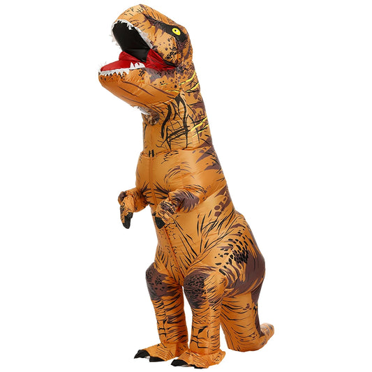 Adult Kids T-Rex Inflatable Dinosaur Costumes Suit Dress Anime Party Cosplay Carnival Halloween Costume For Man Woman