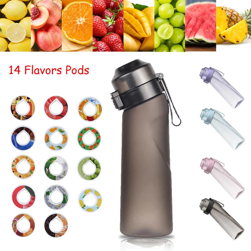 Air Up Flavored Water Bottle Scent Water Cup 3 Free Pods！Flavored Sports Water Bottle  For Outdoor Fitness With Straw Flavor Pod