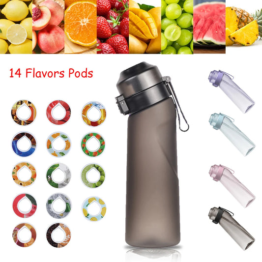 Air Up Flavored Water Bottle Scent Water Cup 3 Free Pods！Flavored Sports Water Bottle  For Outdoor Fitness With Straw Flavor Pod