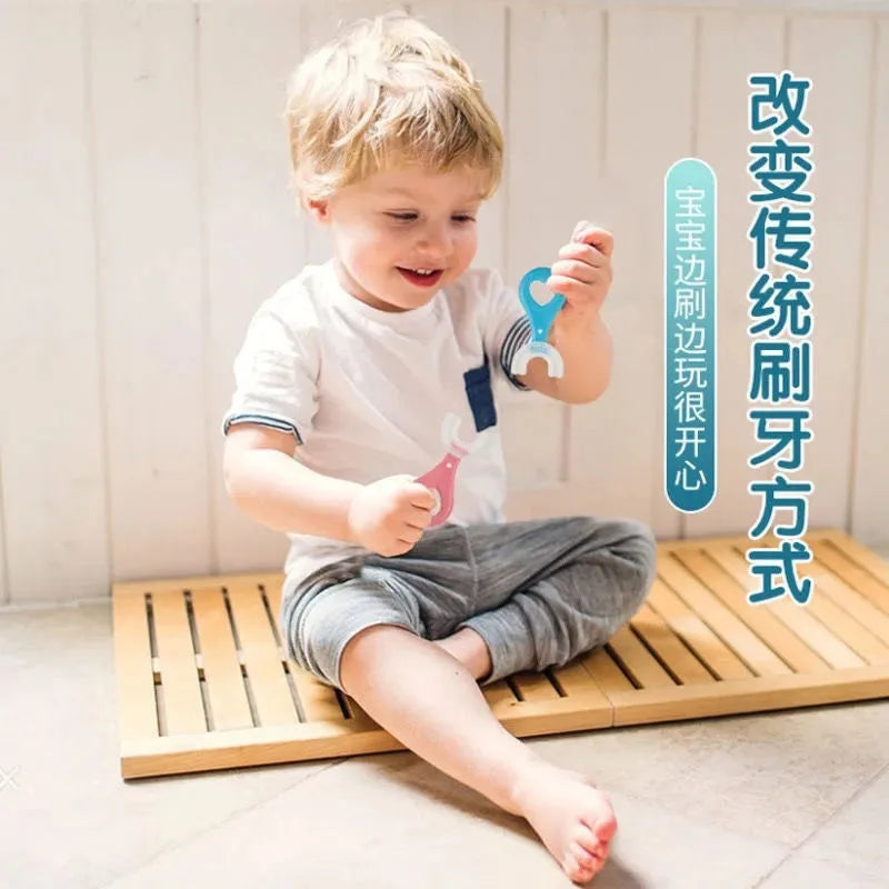 Baby Toothbrush Children 360 Degree U-shaped Child Toothbrush Teethers Baby Brush Silicone Kids Teeth Oral Care Cleaning