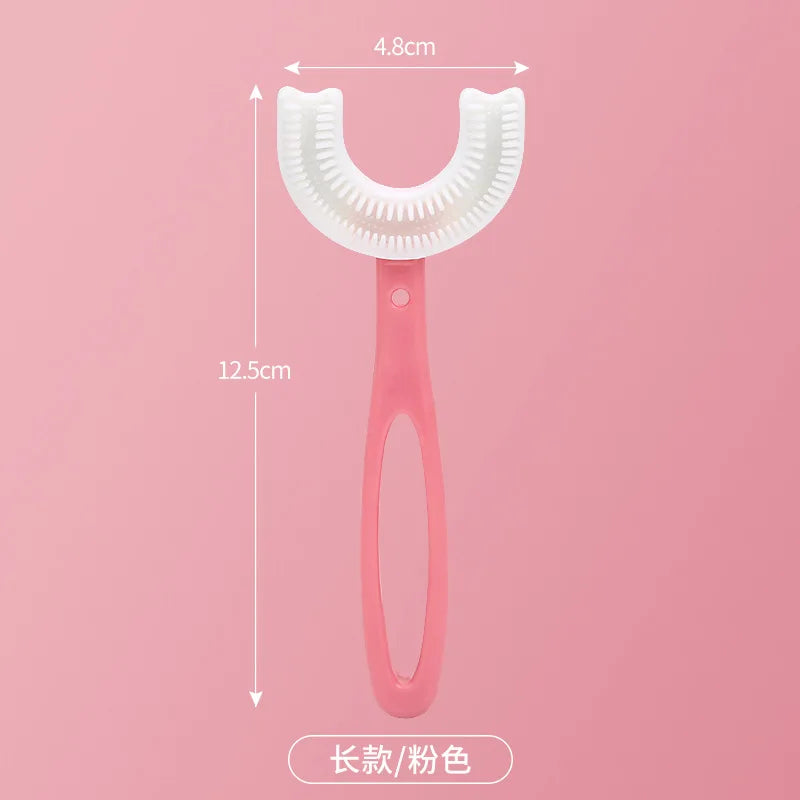 Baby Toothbrush Children 360 Degree U-shaped Child Toothbrush Teethers Baby Brush Silicone Kids Teeth Oral Care Cleaning