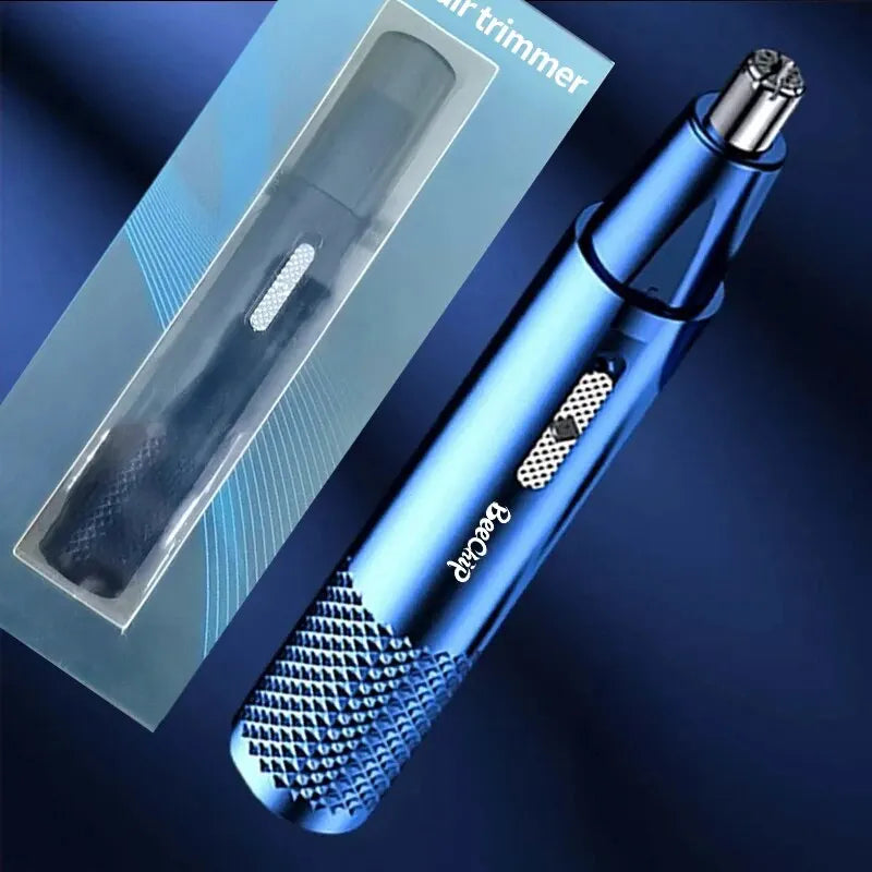 Black Blue And White Nose Hair Trimmer Metal Shaver Electric Shaver Hair Removal Products Trim Nose Hair Unisex