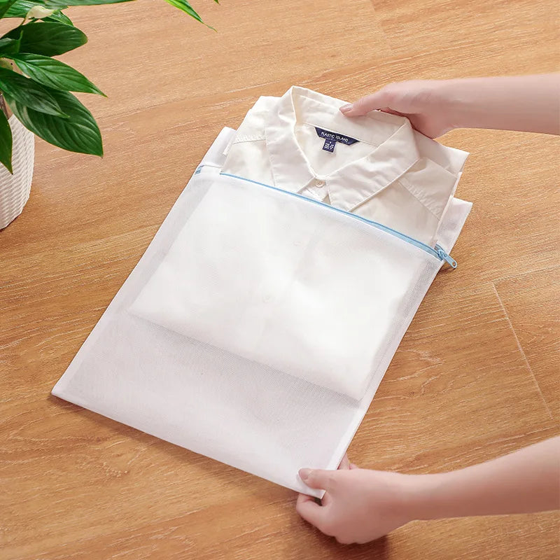 Blue Zipper Laundry Bag Fine Mesh High Quality Storage Bags Household Clothes Cleaning Protect Washing Bag For Washing Machine