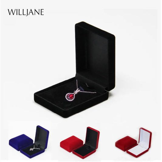 Bride Necklace Pendant Box Wholesale Quality Velvet Wedding Jewelry Gift Case Trinket Display Holder Large Earrings Storage Box