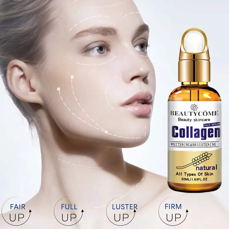 Collagen Serum Facial Oil Hyaluronic Acid Whitening Moisturizing Anti-aging Firming Skin Korean Skin Care Products