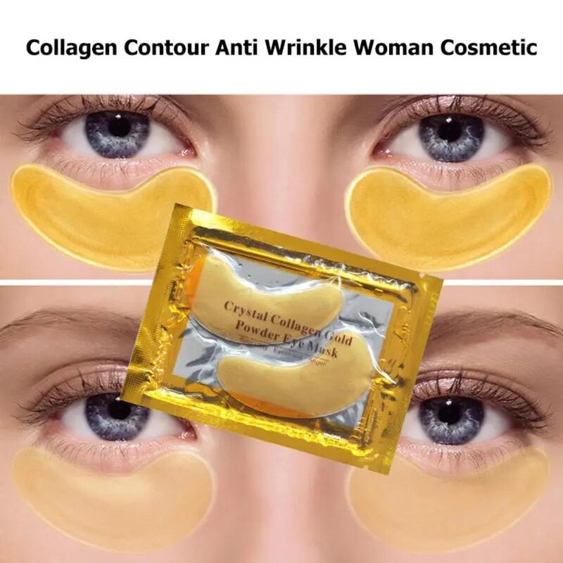 Crystal Collagen Gold Powder Eye Mask Anti-Aging Dark Circles Acne Beauty Patches For Eye Skin Care Korean Cosmetics 30p=15pairs