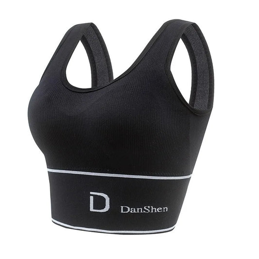 D-Shaped Women's Seamless Deep U-Shaped Back-Shaping Tube Top Yoga Sports Bra Without Steel Ring All-Match Base