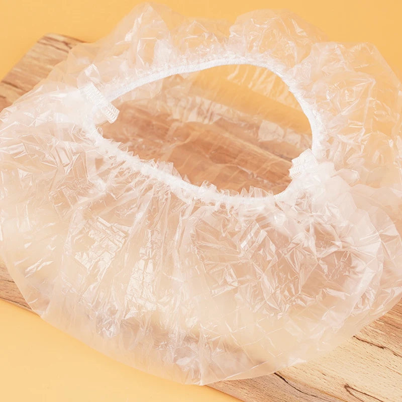 Disposable Food Storage Cover Elastic Fresh Food Covers Stretch Wrap Bowl Dish Food Cover Fresh Keeping Plastic Bags Shower Cap